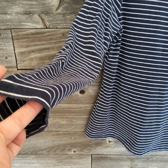 The Limited Navy and White Striped Long Sleeve Tee - Picture 4 of 5